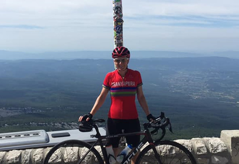 Helen Bradford with her bike