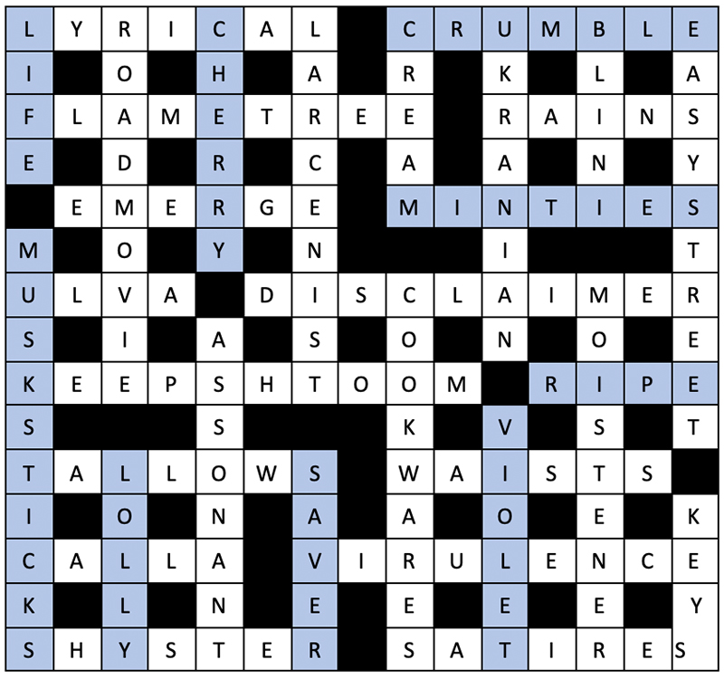 Cryptic crossword No. 15 solution