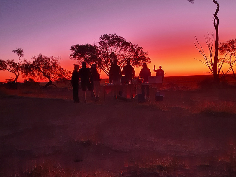 Outback Writers Festival sunset