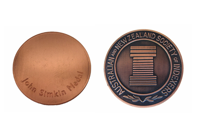 John Simkin Medal, front and back