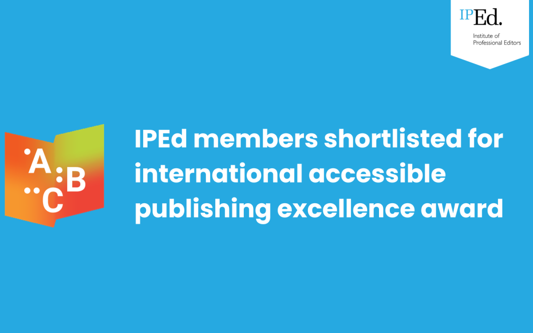 IPEd members shortlisted for international accessible publishing excellence award