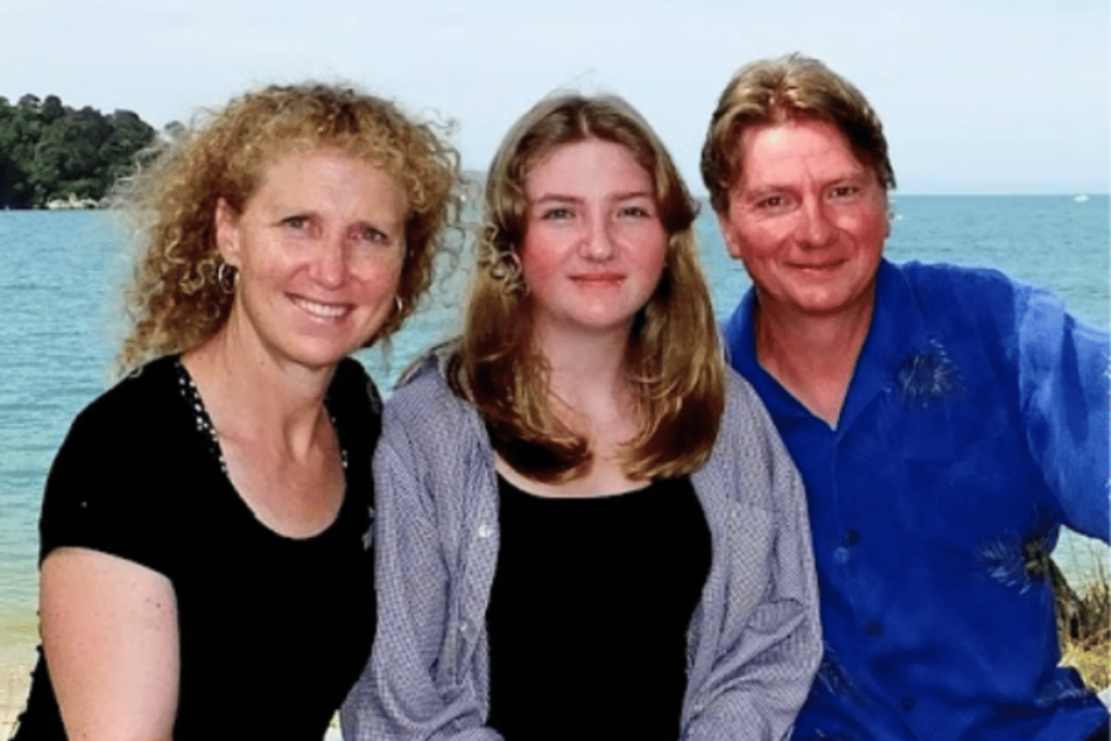 Sylvia and Matthew Bauer with daughter